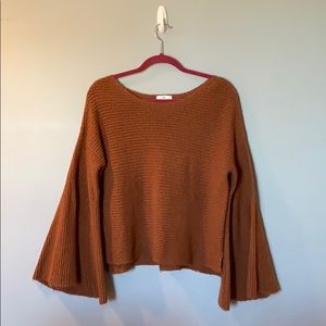 Women’s BP cognac belle sleeve sweater